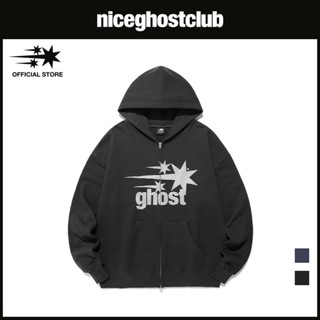 [niceghostclub] เสื้อฮู้ด Ghost 3Star Zip Up_Unisex_สไตล์เกา…