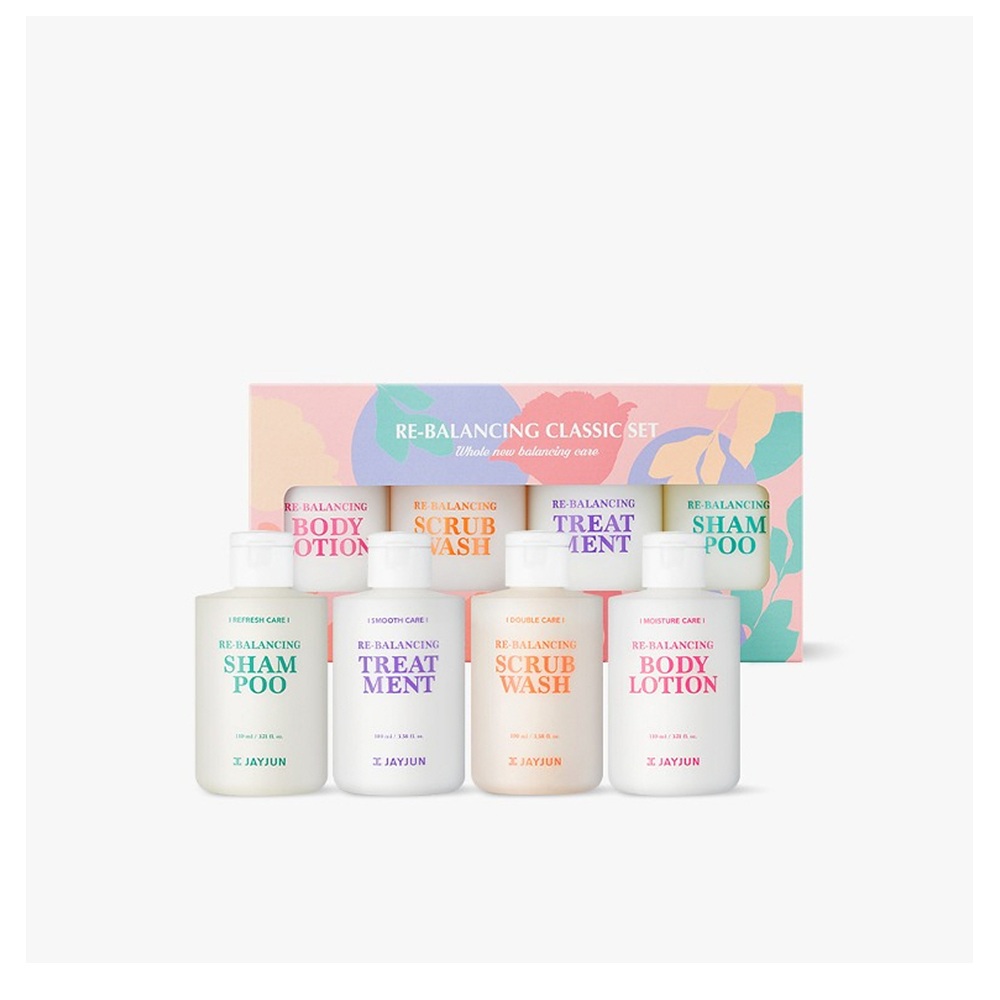 JAYJUN Rebalance Classic Set(แชมพู 110ml+ทรีทเมนท์ 100ml+สครับวอช 100ml+โลชั่นบํารุงผิว 110ml)