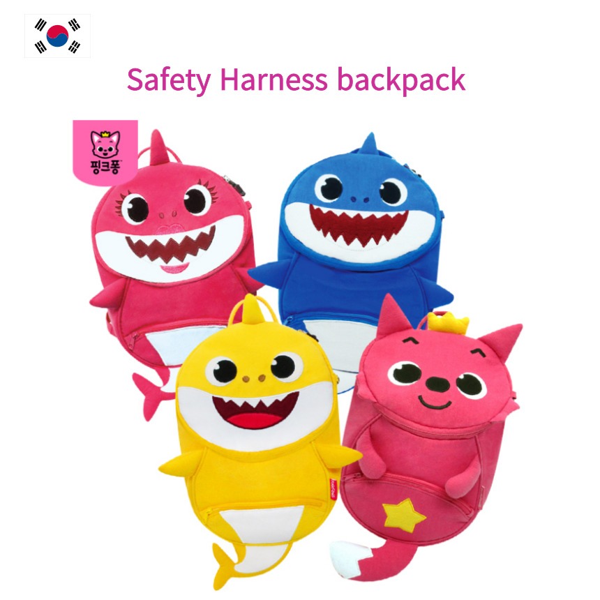 Pinkfong Safety Harness กระเป๋าเป้ Baby Shark Daddy Shark Mommy Shark Pinkfong