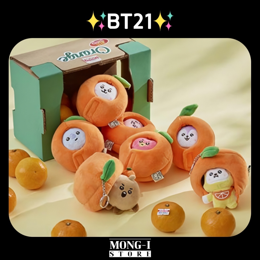 BT21 Baby PLUSH KEYRING ปาร์ตี้สีส้ม