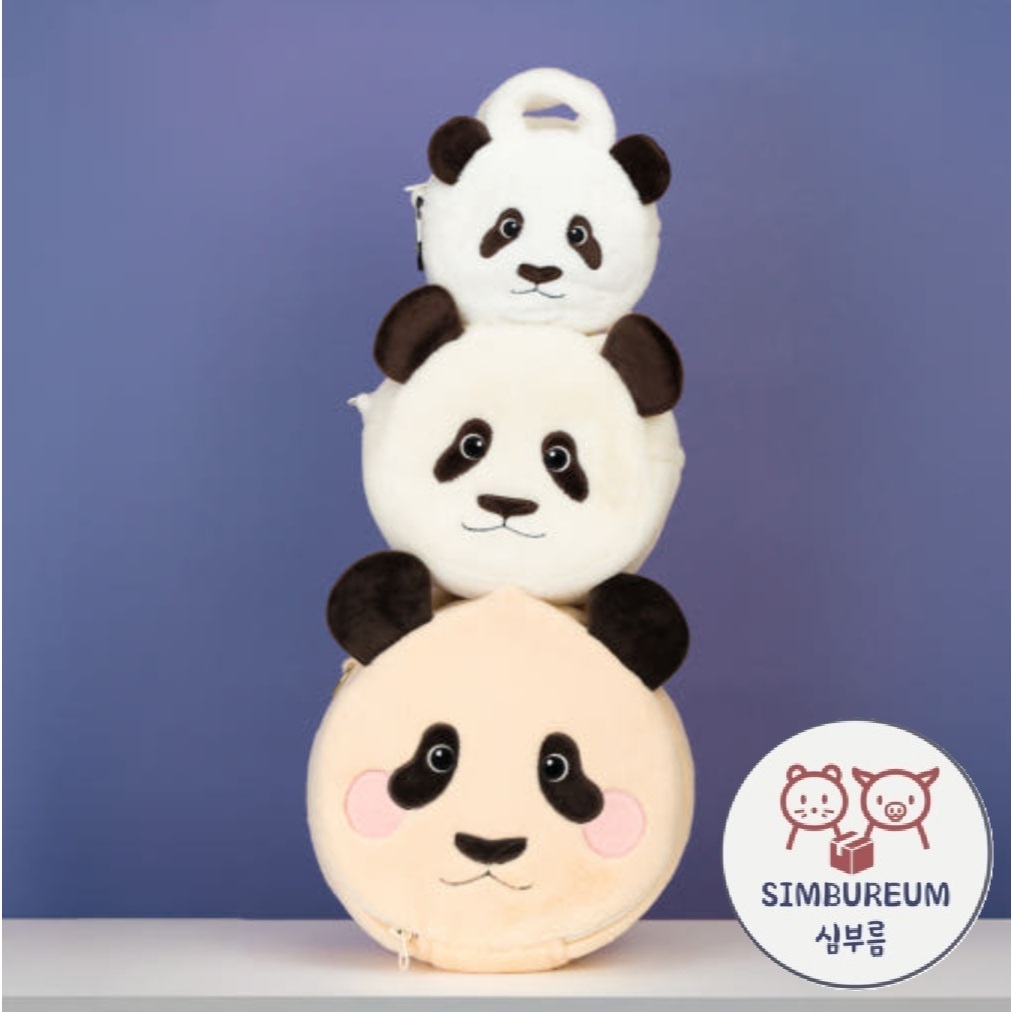 [Everland] Korea Panda Bao Family Fubao Ruibao Huibao Face Pouch / Bag ; เกาหลีแพนด้า Bao Family Fub