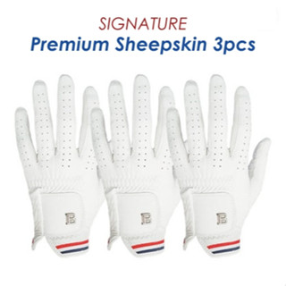 [BRENCE] ถุงมือกอล์ฟผู้ชายหนังแกะพรีเมี่ยมซิกเนเจอร์ 3 ชิ้น …