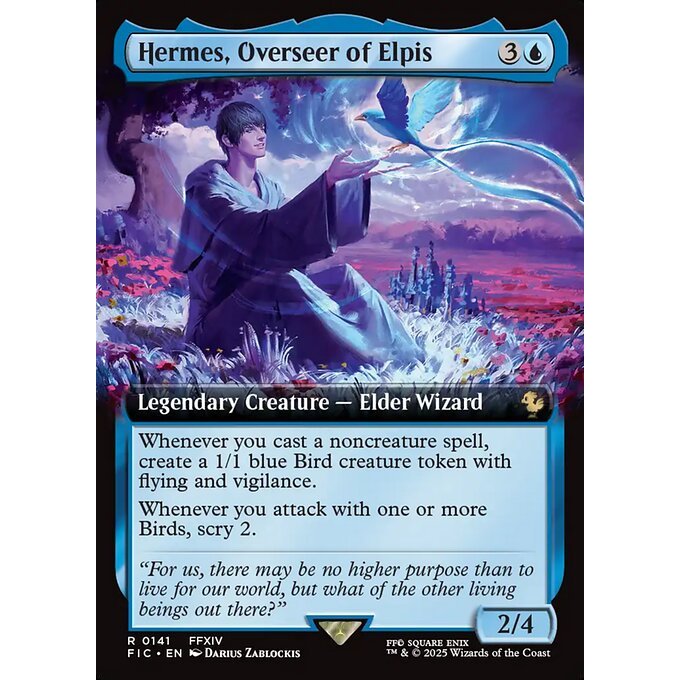 FIC_141 Hermes, Overseer of Elpis *Final Fantasy Commander Extended Art EA* MTG Magic: The Gathering