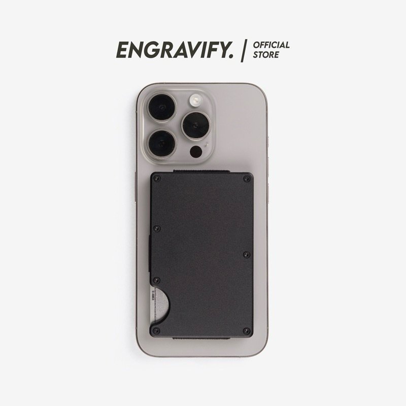 ENGRAVIFY Custom Name Minimalist Slim Men Wallet - RFID Wallet Name Card Holder Wallet - Wallet Men Ridge