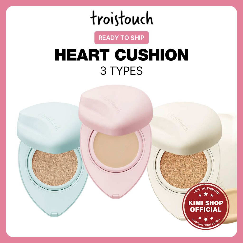 [TROISTOUCH] Heart Cover Cushion Foundation Matte Aqua Glow คูชั่น คุชชั่น คุชชั่นรองพื้น