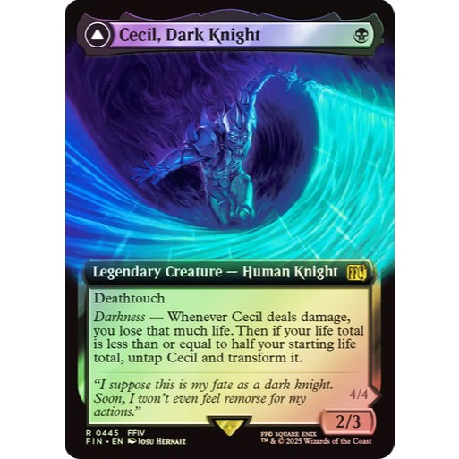 EDH PlayTest cards - Cecil, Dark Knight // Cecil, Redeemed Paladin (สีดํา)