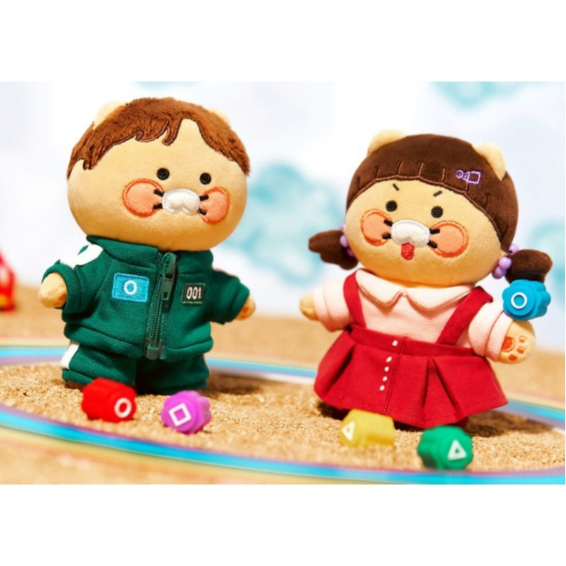 Squid Game Season 3 X Kakao Friends Choonsik Keyring (หนุ่ม-ฮีและผู้เล่น)