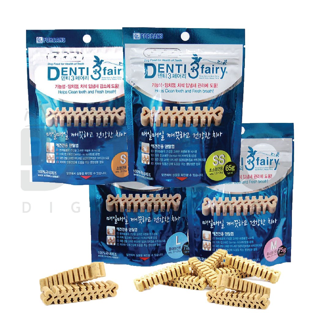 【 FORCANS 】 65g DENTI FAIRY ชิว สัตว์เลี้ยงที่ช่วยดูแลฟันสุนัขและแมว เคี้ยว