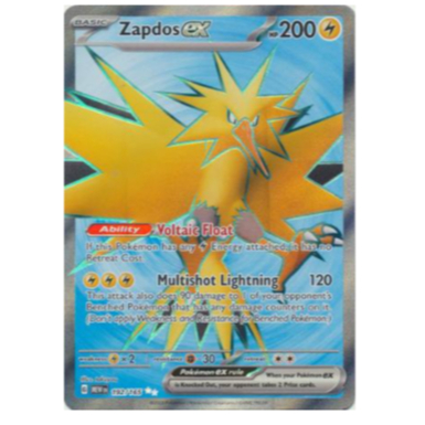 ENGLISH POKEMON Zapdos ex - 192/165 - SV: Scarlet & Violet 151 (MEW) อัลตร้า
