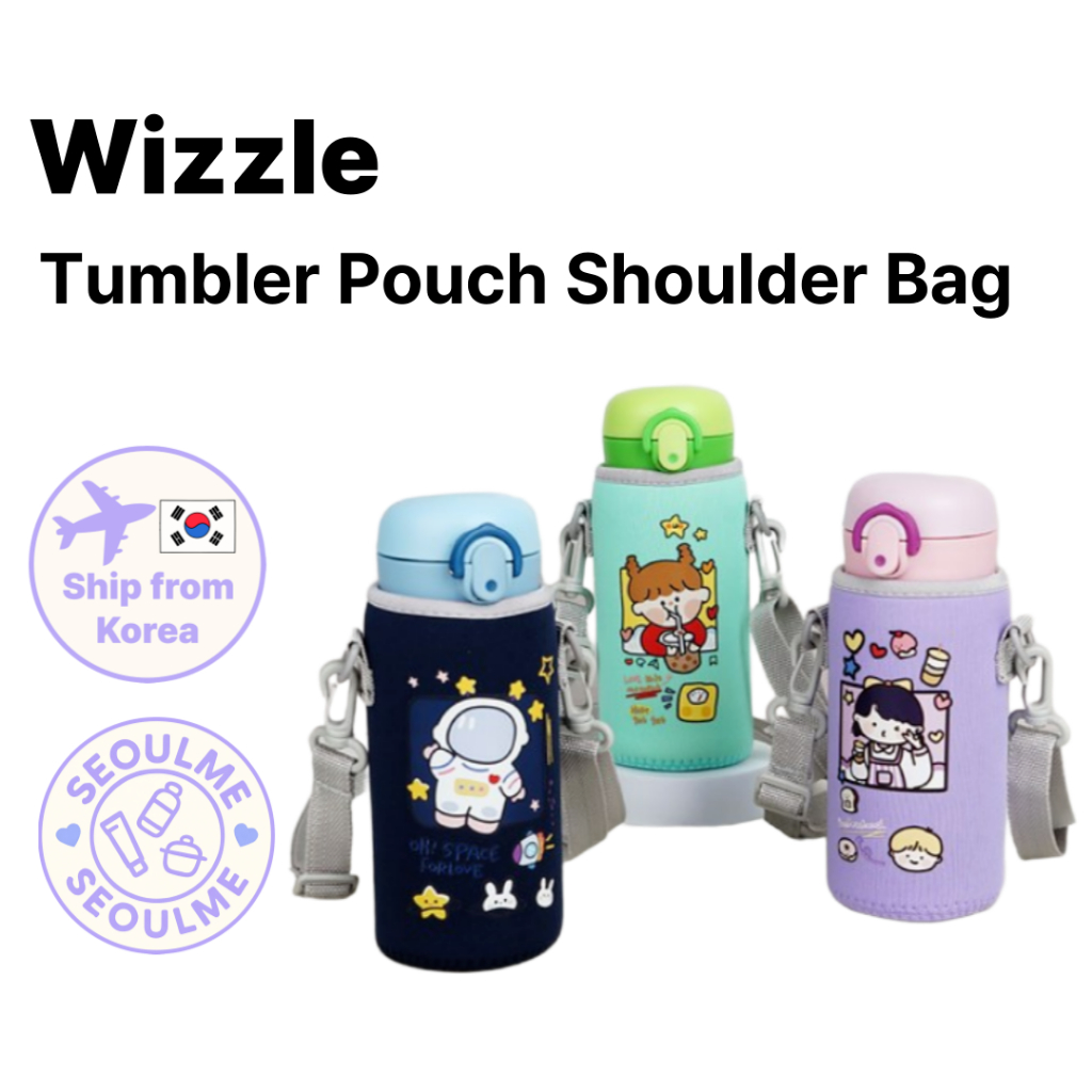 [Wizzle] Tumbler Pouch Shoulder Bag – สีเขียว, กรม, ลาเวนเดอร์ | ปรับสายได้&360° ตะขอหมุน