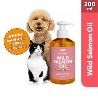 Dr Shiba Healthy 100% Wild Premium Salmon Oil for Dogs & Cats|Rich in Omega-3, EPA Fatty Acids & DHA
