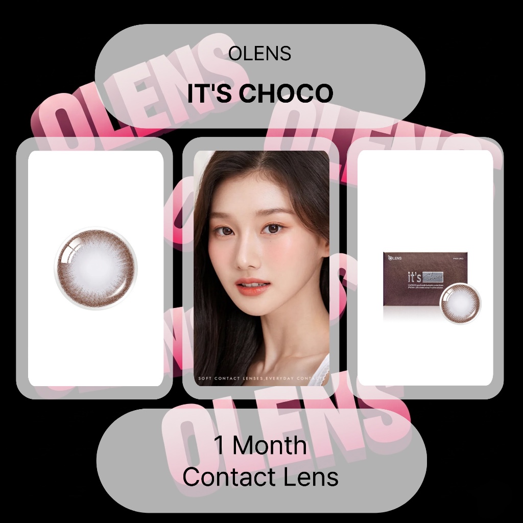 [OLENS] คอนแทคเลนส์ 1 เดือน<ITs CHOCO> (สีช็อคโกแลต)(12.9mm)(2P)