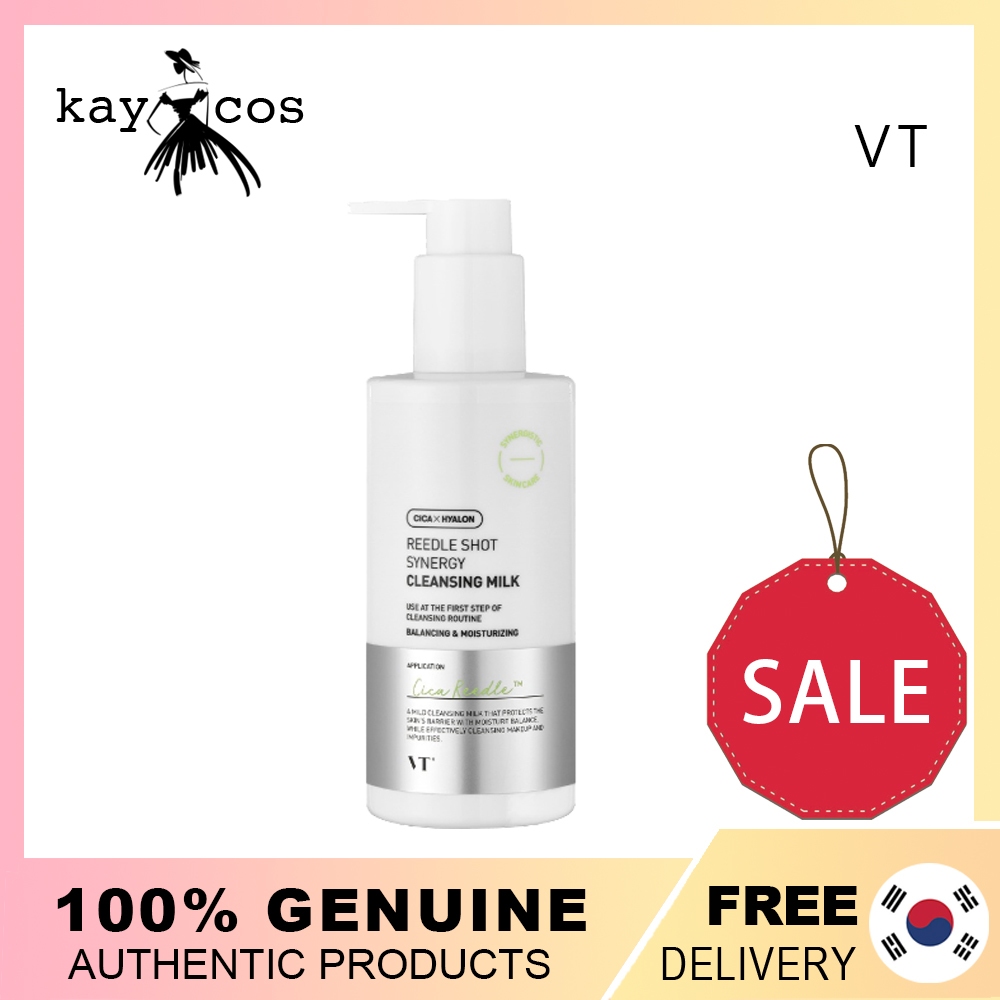 VT COSMETICS Vt เครื่องสําอาง Reedle Shot Synergy คลีนซิ่งมิลค์ 200มล