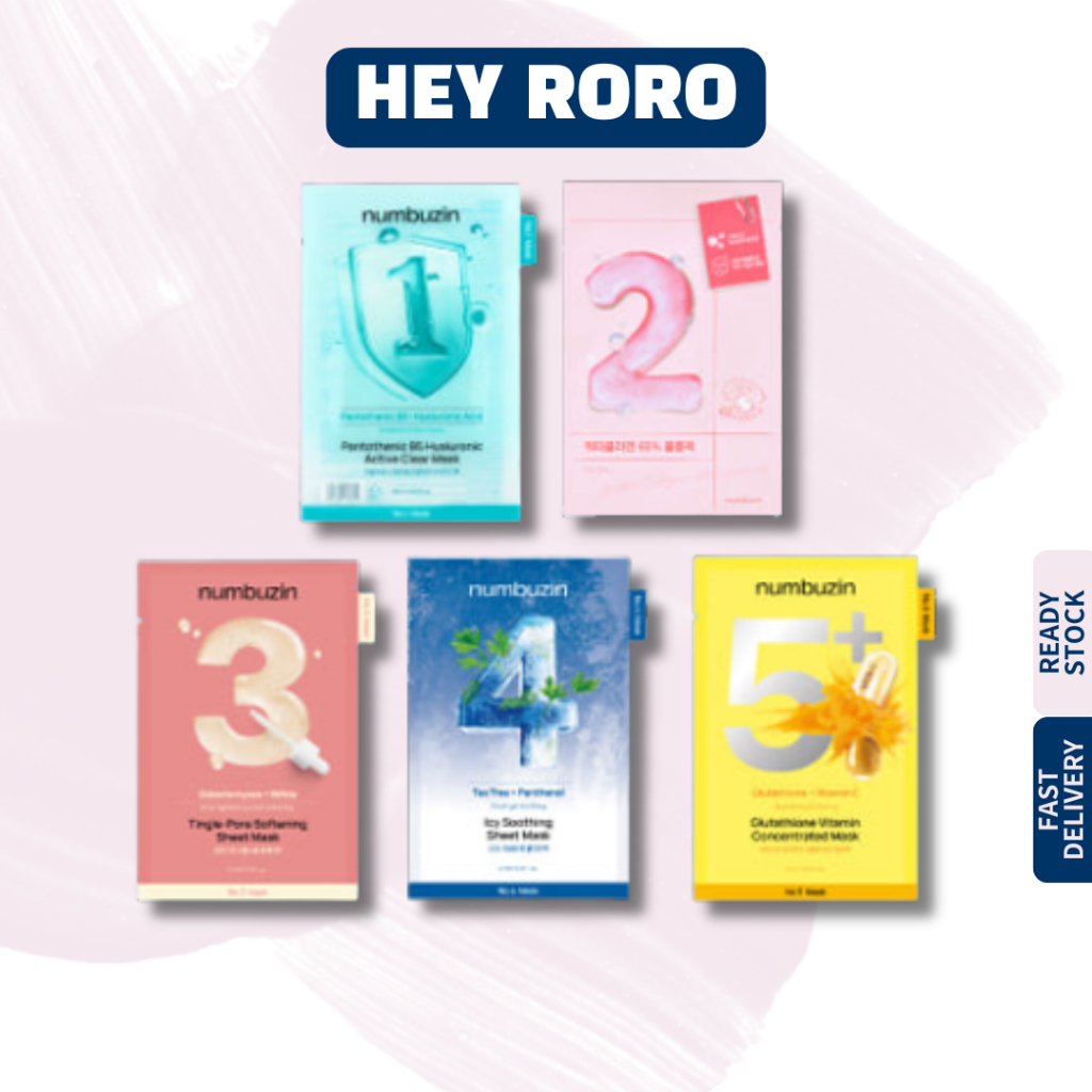 Numbuzin No.1,2,3,4,5 Sheet Mask 5 แผ่น