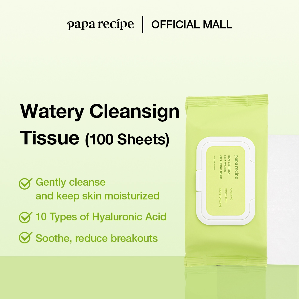 papa recipe Real Centella Cica Watery Cleansing Tissue (500ml * 100 แผ่น)