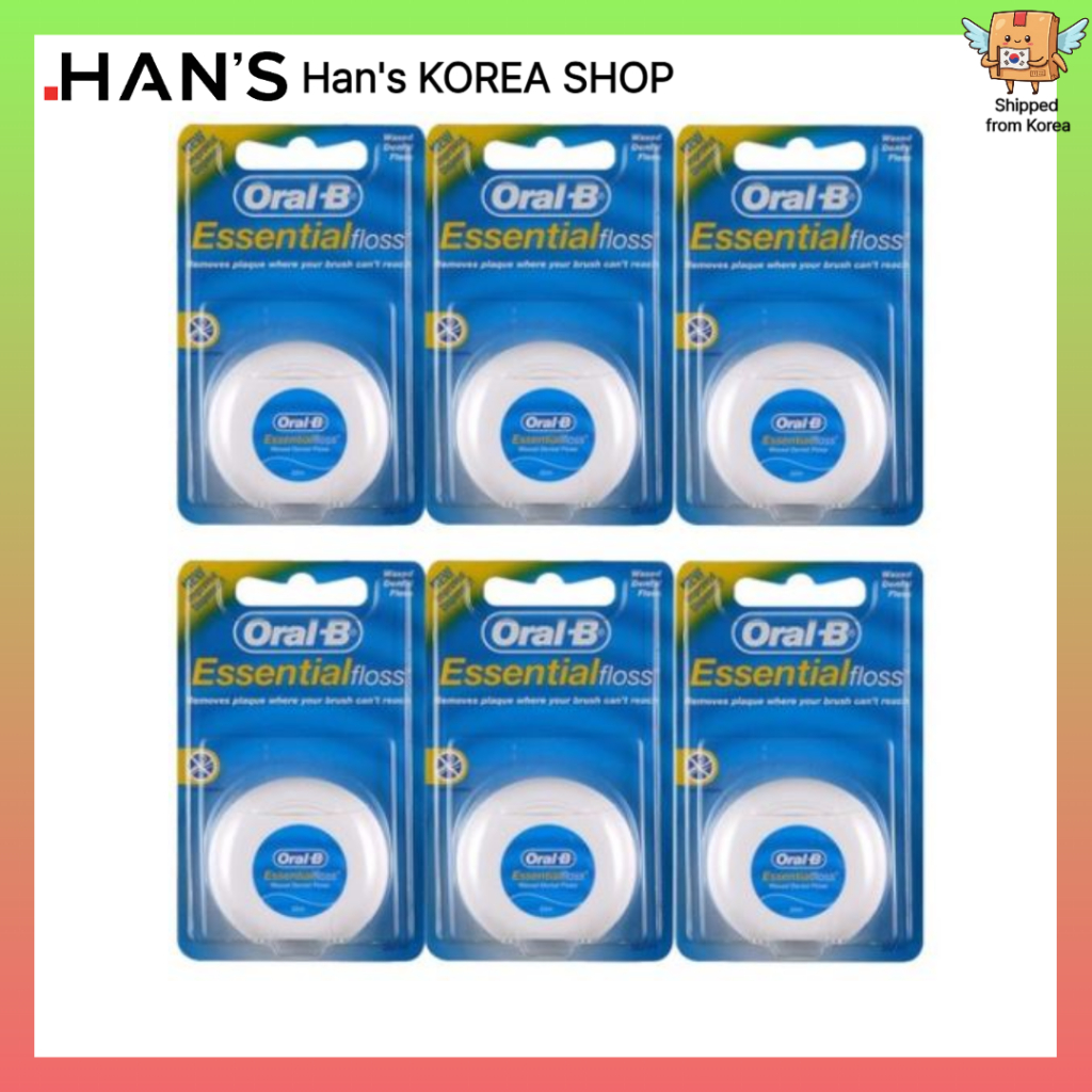 [Oral-B] Essential Floss 50m * 6EA (Basic / Mint)
