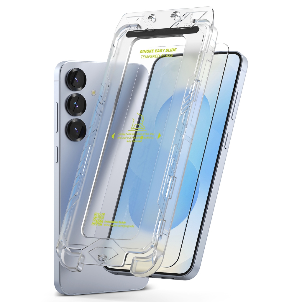 Ringke Easy Slide Glass สําหรับ Galaxy S25 Plus S25 กระจกนิรภัยปกป้องหน้าจอ