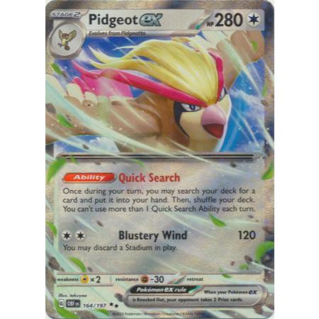 การ์ดโปเกมอน TCG Pidgeot EX SV Obsidian Flames 164/197 Ultra
