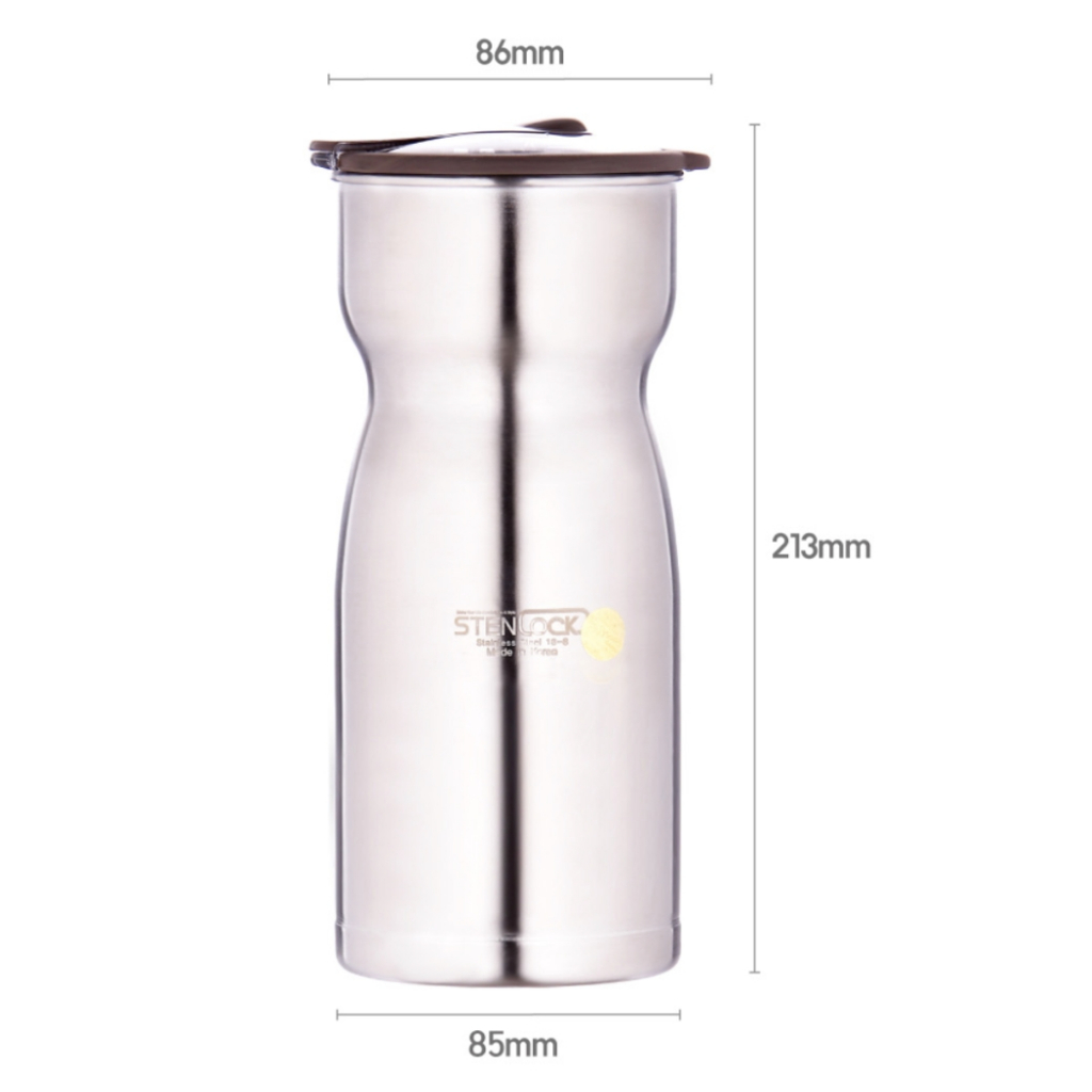 STENLOCK ขวดน้ําอัจฉริยะสแตนเลส 304 1L 1.2L ฝาเปิดปลอดสาร BPA ผลิตในเกาหลี - รูปที่ 6