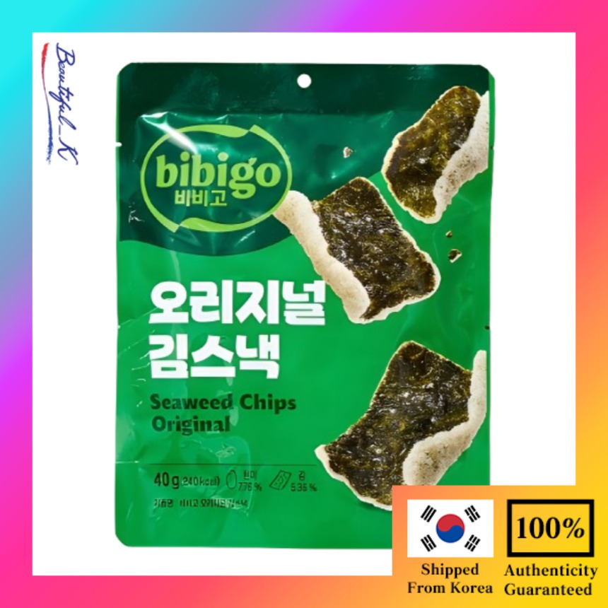 Bibigo สาหร่ายชิปดั้งเดิม 40g_Beautiful_K