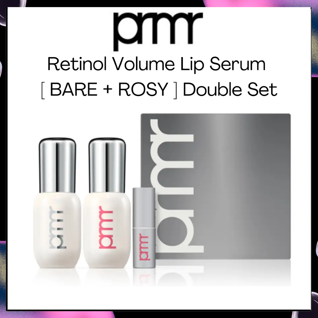 Primera Retinol Volume Lip Serum BARE + Rosy Double & Mini Rosy Lip Special Set, 14g * 2ea, 1 กล่อง