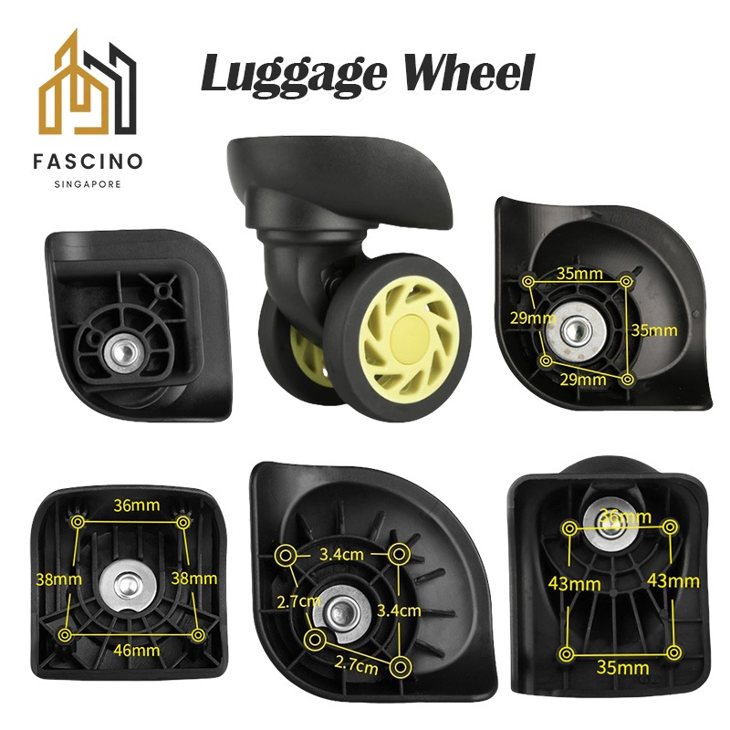 SAMSONITE SGSamsonite รถเข็นล้ออุปกรณ์เสริม Tourister Universal กระเป๋าเดินทางล้อซ่อมอะไหล่