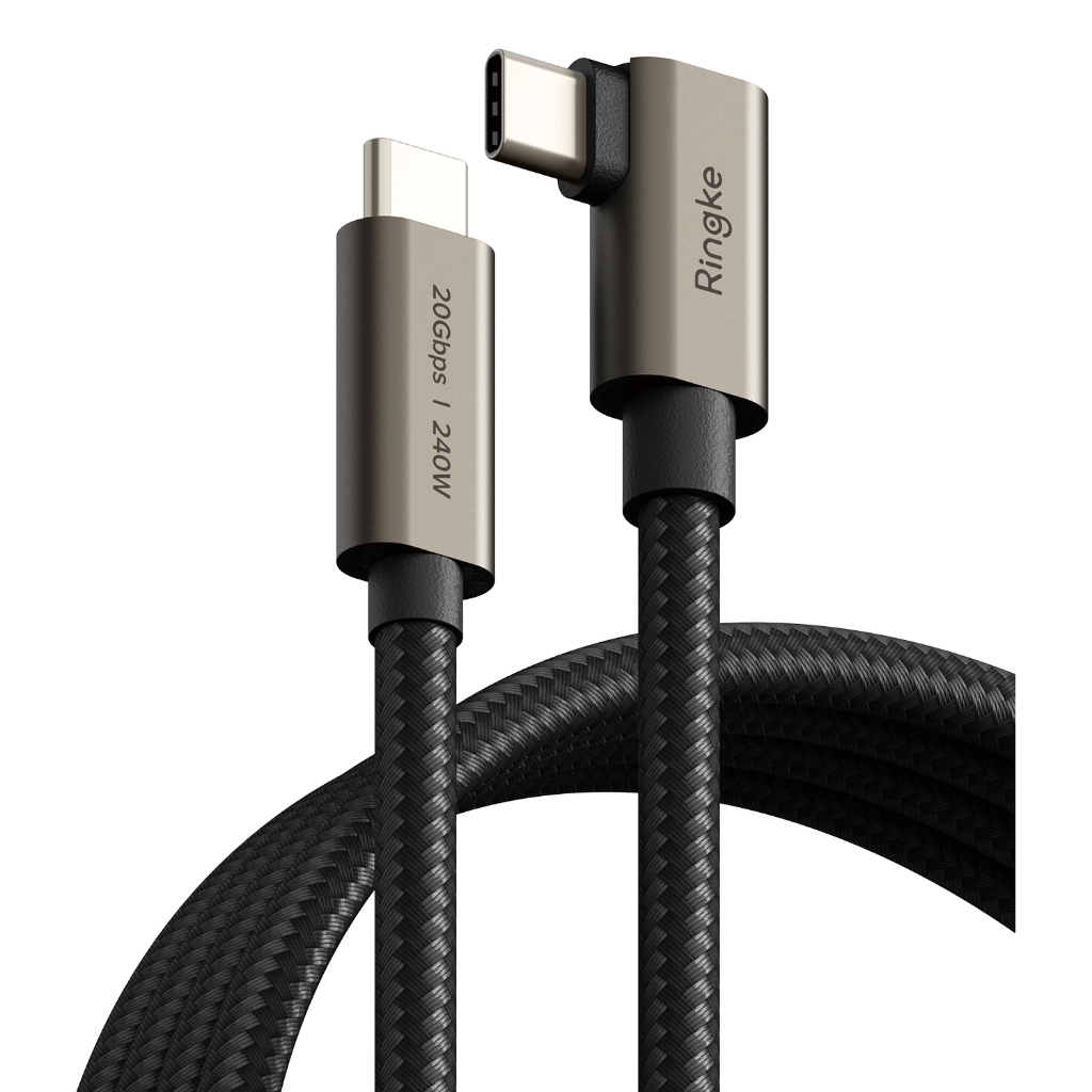 Ringke USB 3.2 Gen 2x2 สาย USB-C 90 องศา ความเข้ากันได้สากลสายเคเบิลความเร็วสูงสําหรับอุปกรณ์อัจฉริยะ