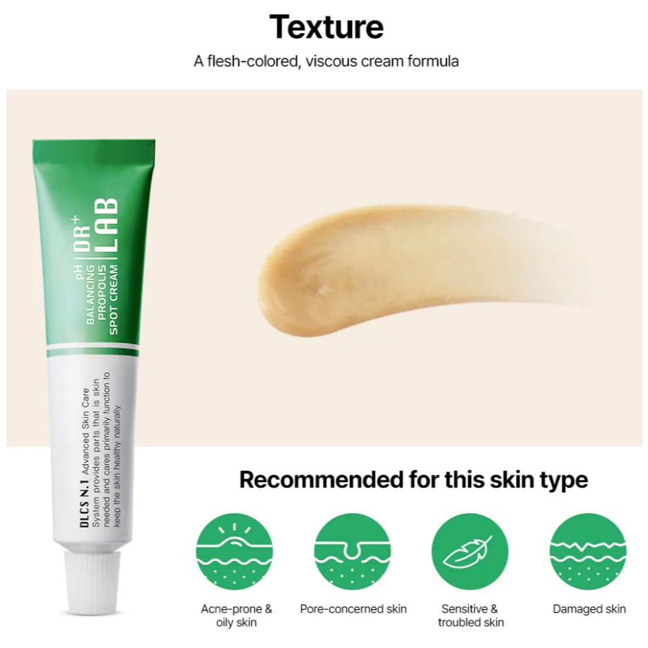 [ DR+LAB ] PH Balancing Propolis Spot Cream 10g Acne Care, Trouble Care