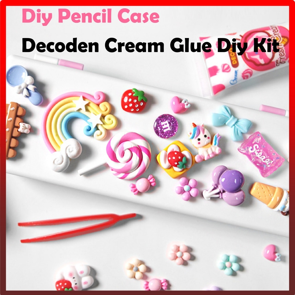 กล่องดินสอ Diy สําหรับเด็ก Decoden ครีมกาว Diy Kit สําหรับผู้ใหญ่กล่องดินสอพิเศษ