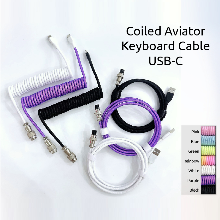 สายคีย์บอร์ด USB-C Double-Sleeved Aviator Mechanical Keyboard Cable