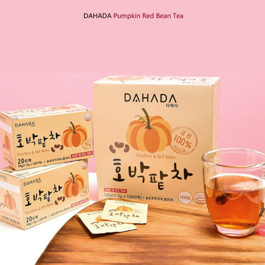Dahada Korean Pumpkin Red Bean Tea 20bags 40bags 100bags