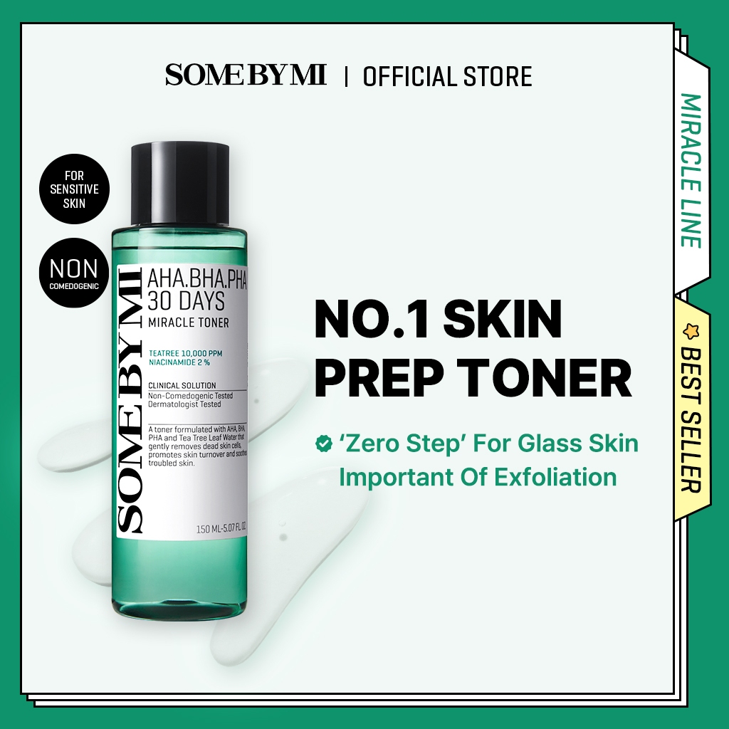 SOME BY MI AHA.BHA.PHA 30 Days Miracle Toner [30ml/150ml], โทนเนอร์ปรับสภาพผิว, การดูแลปัญหาสิว