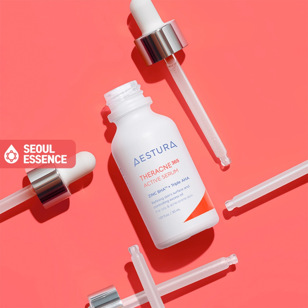 Aestura Therracne 365 Active Serum 30ml / 7ml - ZINC BHA + Triple AHA สําหรับผิว Olay & Acne-Prone