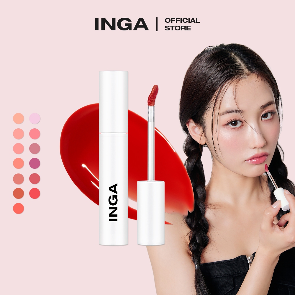 Inga Glassy Water Glow Lip Tint (SNOWY_13 สี)