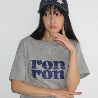 [RONRON] Pattern Logo Basic Fit T Shirt / 6colors