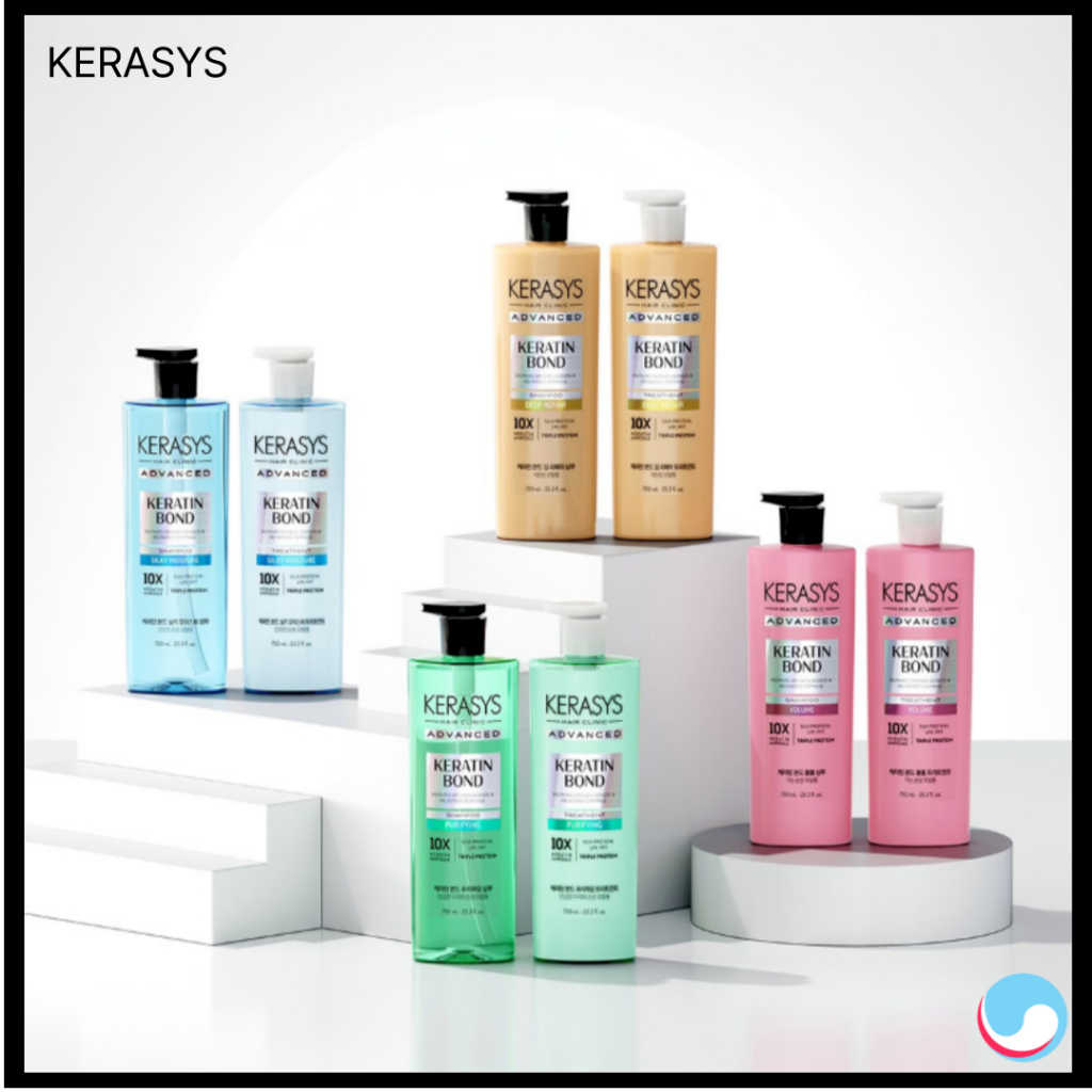 Kerasys Advanced Keratin Bond Shampoo Treatment 750ml Repair Moisture Volume Purifying
