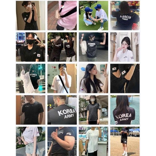 โรกะ เสื้อยืดกองทัพเกาหลี แขนสั้น ระบายอากาศได้ดี รูปที่ 8