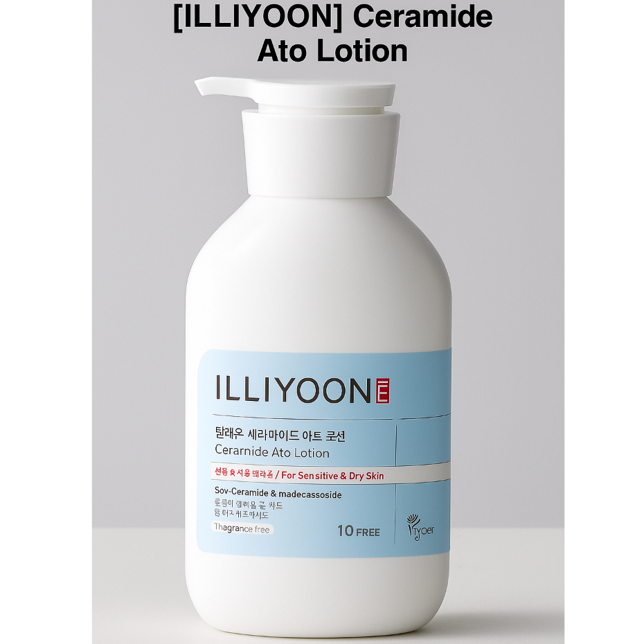 [ILLIYOON] Ceramide Ato Lotion – Hypoallergenic & Soothing Moisturizer – For Sensitive & Dry Skin – 