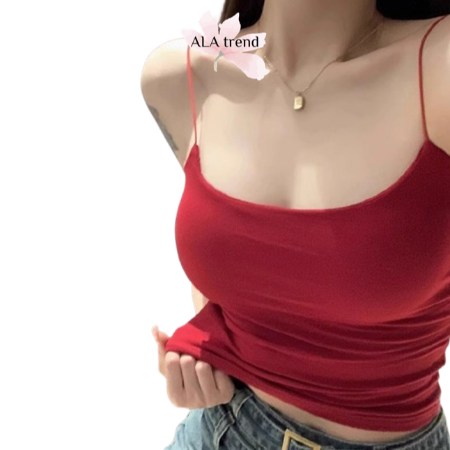 U คอเบาะ Camisole/เสื้อในไร้โครง/สายรัดบาง/เสื้อครอป/Singlet B36 / ALA TREND