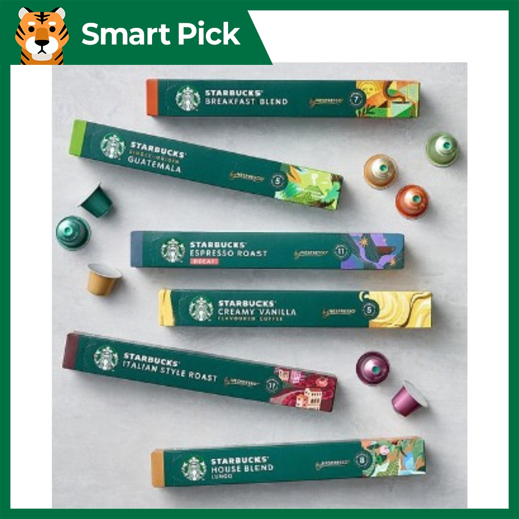 STARBUCKS แคปซูลกาแฟ Nespresso 16 Flavours / Holiday Toffee Nut Capsules