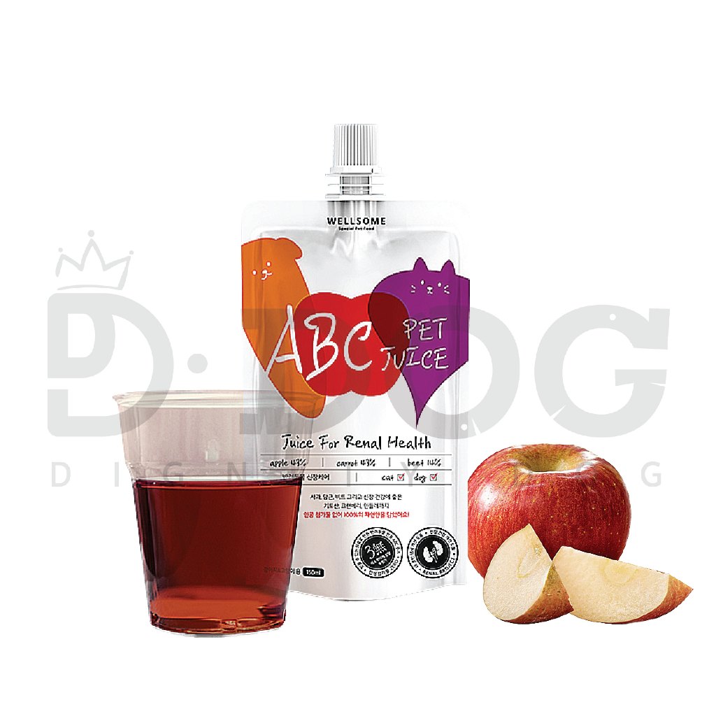 Wellsome  ABC Juice 150ml สัตว์เลี้ยงวิตามินน้ําผลไม้ Urinary Care สําหรับสุนัขและแมวดื่มโภชนาการอาห