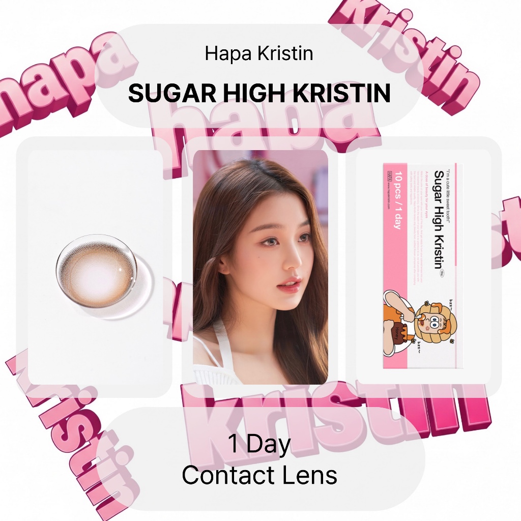 [ฮาปา คริสติน] คอนแทคเลนส์ 1 วัน <SUGAR HIGH KRISTIN> (สีเบจ)(13.0mm)