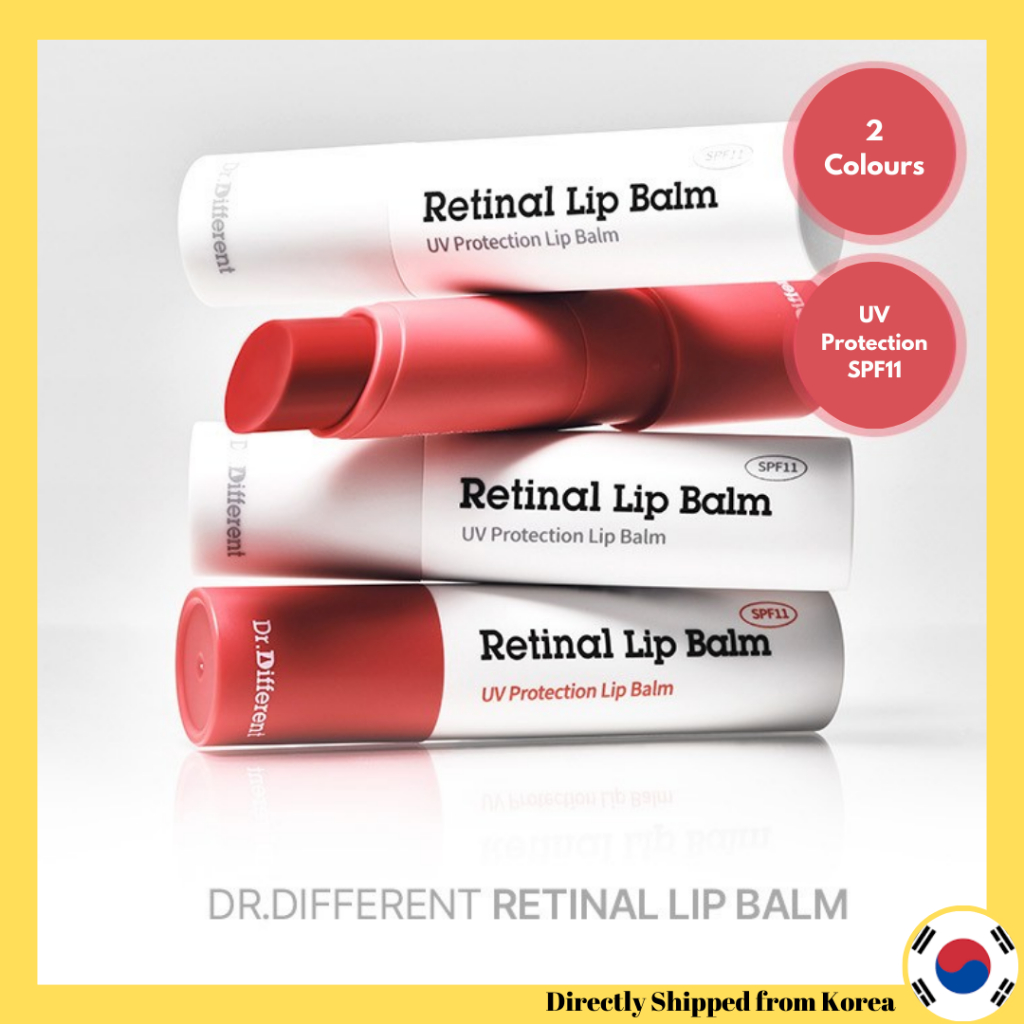 [Dr.Different] Retinal Lip Balm 4g UV Protection Lip Balm SPF11 (Clear/Tinted)