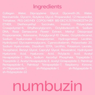 [Numbuzin Official] เซรั่ม PDRN หน้าอิ่มเด้ง No.2 Rose PDRN Collagen Plumping Serum 30ml