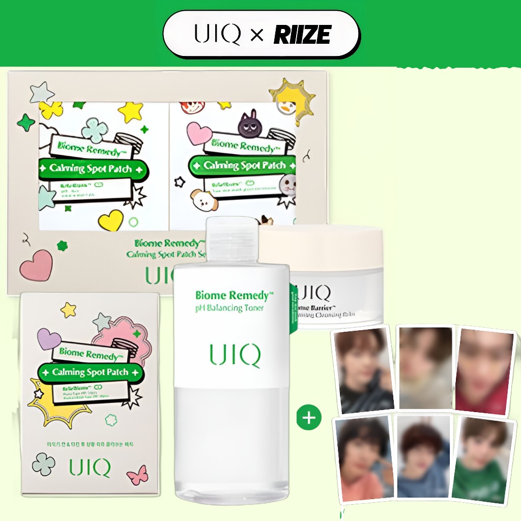 [Olive Young] [UIQ X RIIZE Limited Edition] Biome Remedy Calming Spot Patch, Clicking Balm, PH Balan