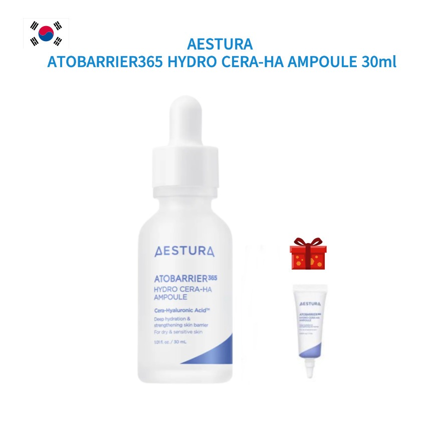 Aestura ATOBARIER365 HYDRO CERA-HA AMPOULE เซรั่มบํารุงผิวหน้าสําหรับผิวแห้งและแพ้ง่าย
