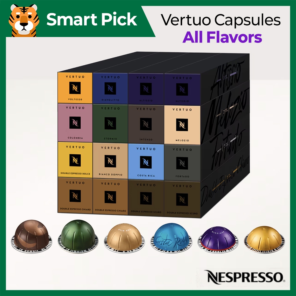 แคปซูล NESPRESSO Vertuo – 10 ฝัก (ไดอะโวลิโต้, เมโลซิโอ, โอดาซิโอ) | พันธุ์ 39 พันธุ์ มีให้เลือก | ส่งจากกรุงเทพ / Bluebottle Nespresso Vertuo รุ่นลิมิเต็ด