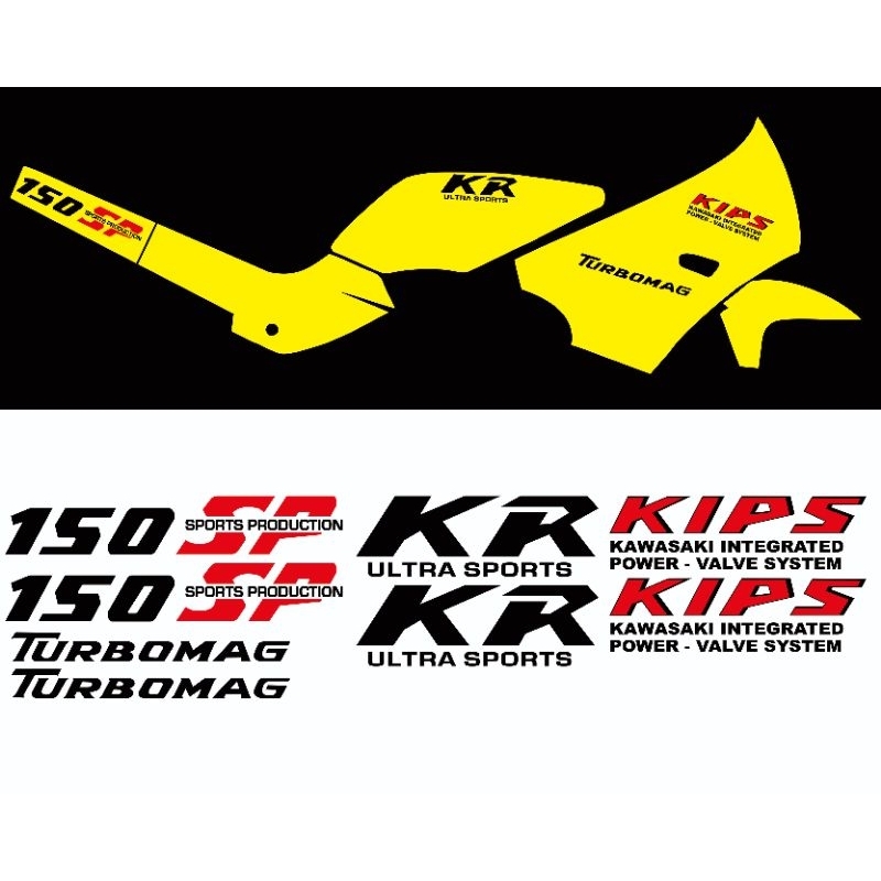 สติ๊กเกอร์แถบ Ninja KR 150SP//สติ๊กเกอร์ตัด Ninja KR150SP