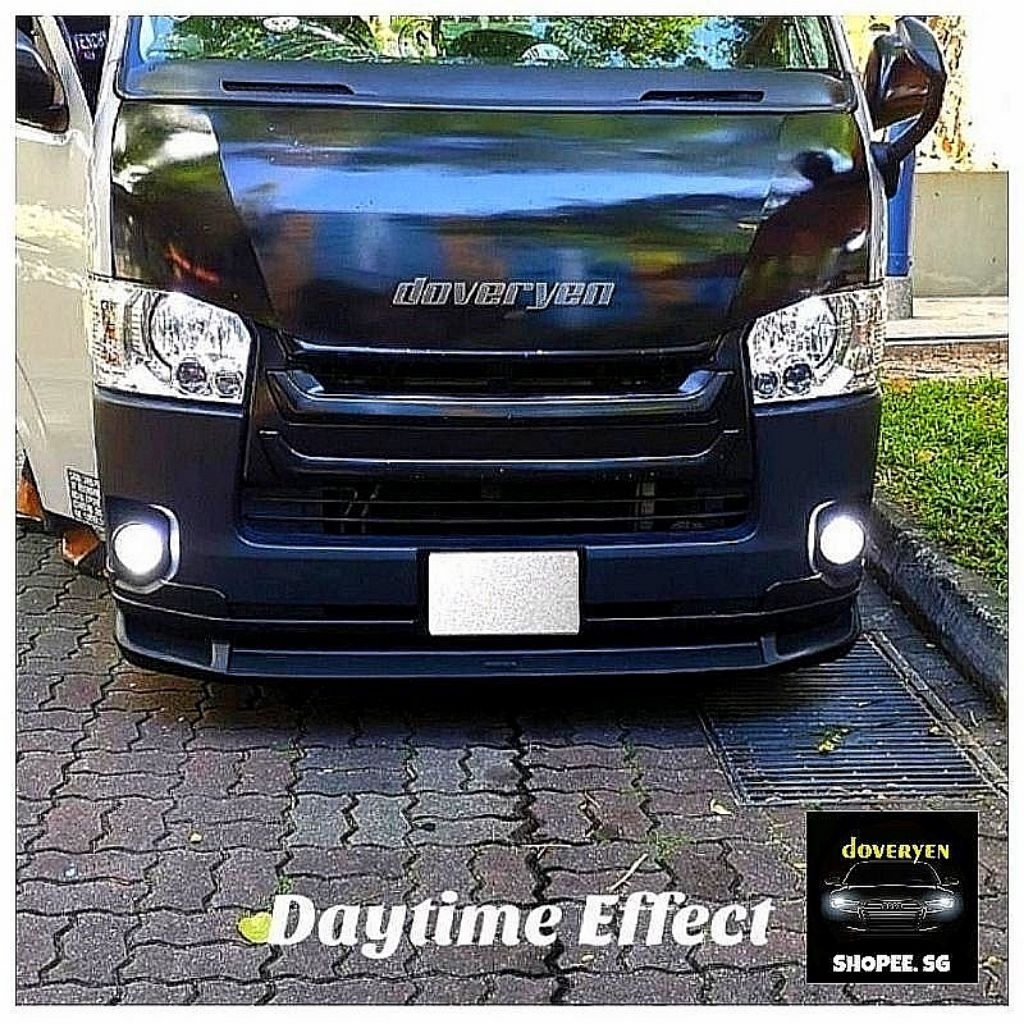 2X Toyota Hiace สีขาว/น้ําแข็งสีฟ้าหลอดไฟ LED หมอก - H1 H7 H8 H11 H16 HB3 HB4 HIR2 W16W H4 H9 PSX26W