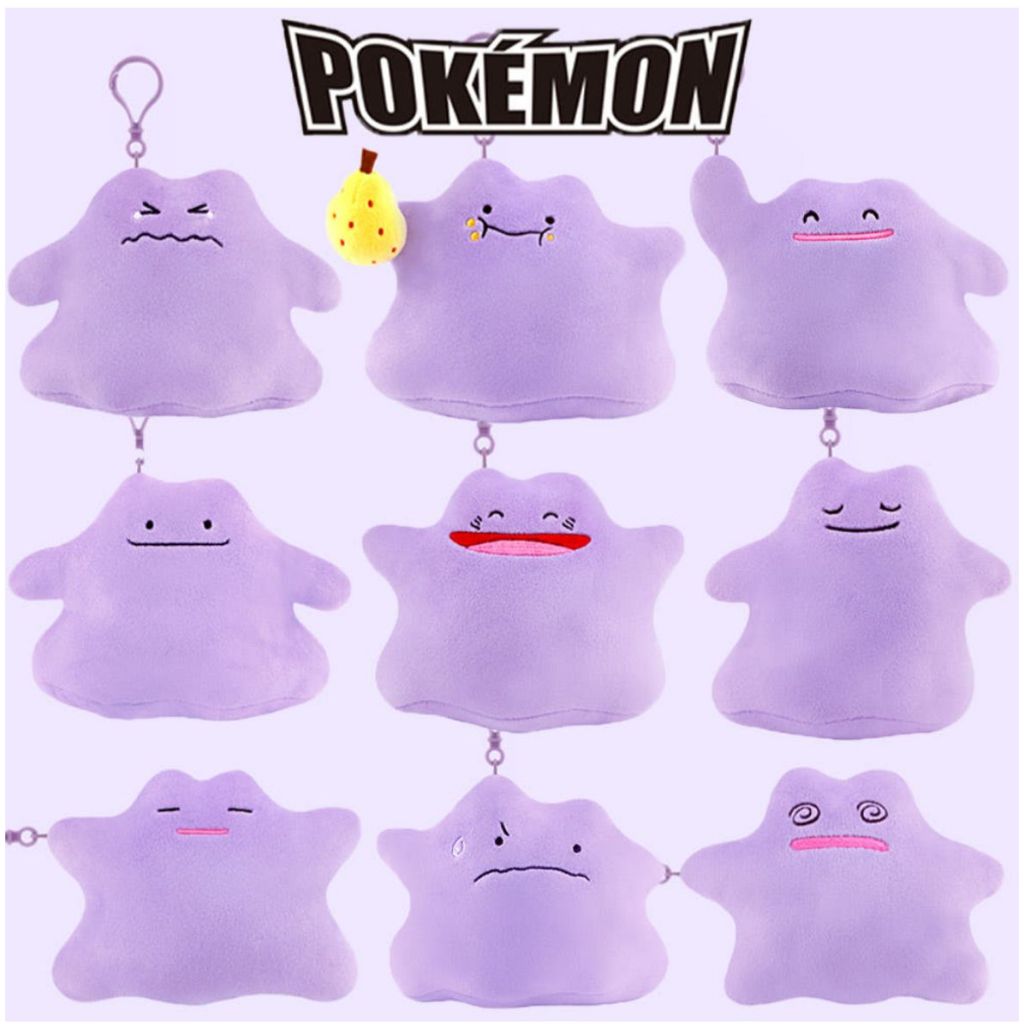 [โปเกมอน] พวงกุญแจตุ๊กตา Ditto 10 ประเภทของเล่นตุ๊กตานุ่มพวงกุญแจของเล่นเครื่องเขียนเกาหลีน่ารัก